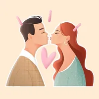 Couple Kiss Stickers icon