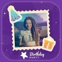 Birthday Photo Frame & Sticker icon