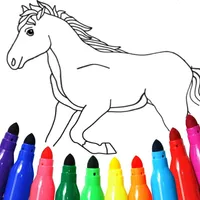 Horse coloring game icon