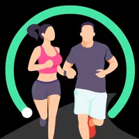 Run-step counter fit pedometer icon