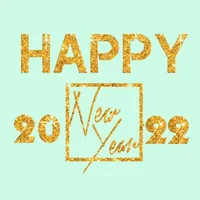 New Year 2022 Golden Stickers icon