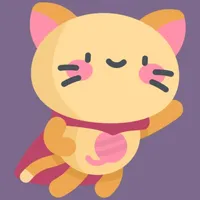 Cat eats words icon