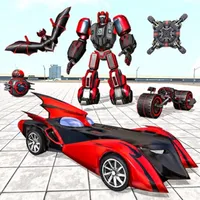 Flying Bat Robot Car Games icon