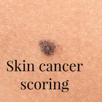 Skin cancer scoring icon