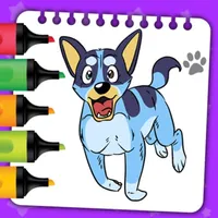 Blue Coloring Book Glitter icon