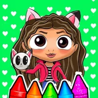 Gliter Cut Dolls Coloring Book icon