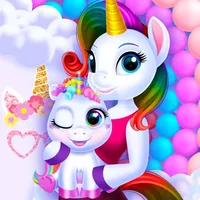 Unicorn Mommy Baby Pet Games icon