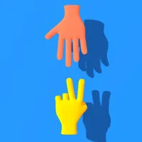 Rock paper scissors 3D icon