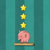 Pig eats gold coins icon