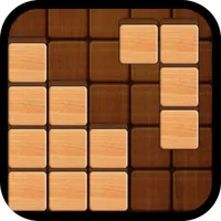 Wood brick block puzzle 3d icon