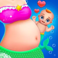 Mermaid Pregnant Mommy Daycare icon