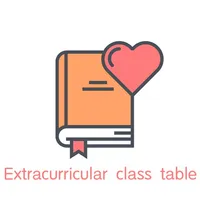 Extracurricular class table icon