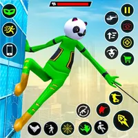 Panda Stickman Rope Hero Games icon