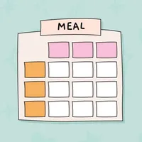 Meal plan template icon