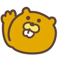 cute beaver sticker icon