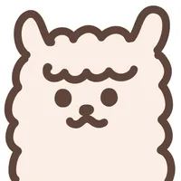 cute alpaca sticker icon