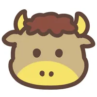 cute bison sticker icon