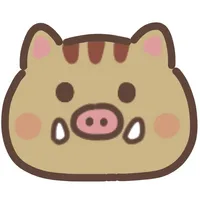 cute wild boar sticker icon