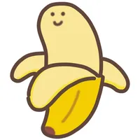 cute banana sticker icon