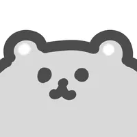 gray bear sticker icon