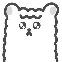 gray alpaca sticker icon