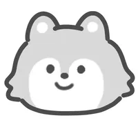 gray wolf sticker icon