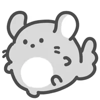 gray chinchilla sticker icon