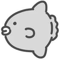 gray sunfish sticker icon