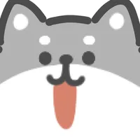 gray shiba inu sticker icon