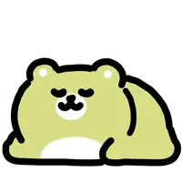 Leisurely bear sticker icon