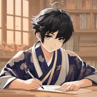 The literary master runs, AI icon