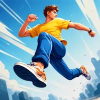 Parkour run Race Vector Game icon