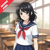 Anime Girl School Life Game 3D icon