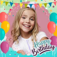 Birthday party invitation for icon