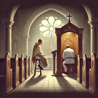 Confession - Catholic icon