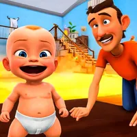 Naughty Baby Prank Daddy Game icon