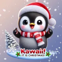 Kawaii! Christmas Penguins icon