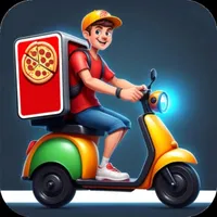 Pizza Delivery Boy Scooter icon