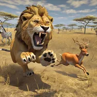 Wild Lion Animal Survival Sim icon