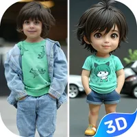 3D Cartoon Figure: 3D Doll Toy icon