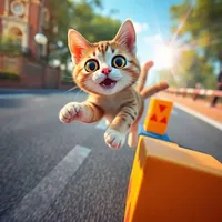 Cat on Road Home Escape icon