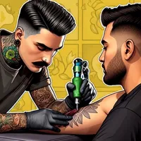 Tattoo shop simulator 3d icon