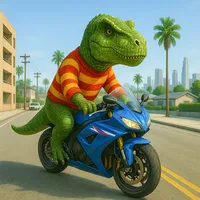 Dino Game: Dirt Bike Racing 3D icon