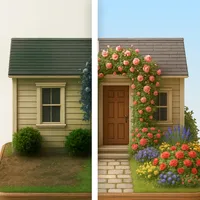 AI garden - landscape design icon