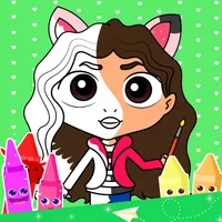 Glitter Cute Dolls Pages Book icon