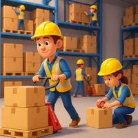 Warehouse Box Delivery 3D icon