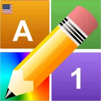 English Letters Numbers Colors icon