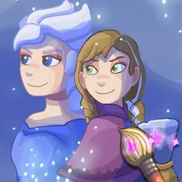 Coloring book ice princess icon