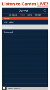 Denver Football Radio & Live Scores screenshot 0