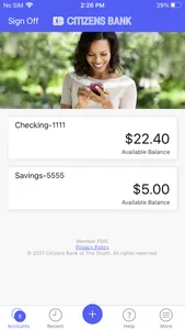 Citizens Bank The Mobile Way screenshot 2